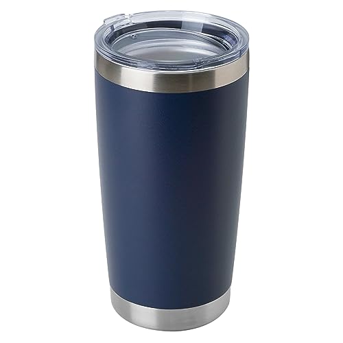 20oz Stainless Steel Tumbler Bulk with Lid (1 Count (Pack of 1) / Powder Navy)
