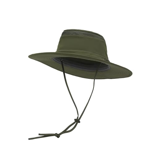 Cimarron Safari Sun Hat with Wide Brim for Outdoor Fishing Hiking (X-Large / Millitary Green)