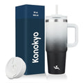 30 oz Insulated Tumbler Water Bottle with Handle (30 Ounces / Day Night)