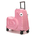 Kids Ride on Luggage with Spinner Wheels Suitcase (Pink / 22 inches)