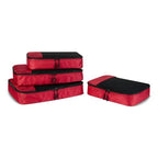 4 Piece Packing Cubes Travel Accessories Set (Red / 2 x Large, 2 x Medium)