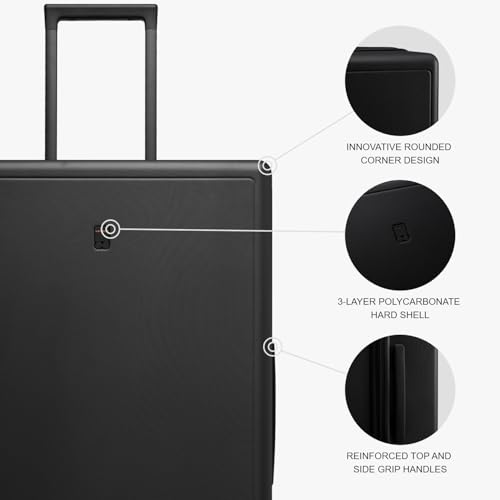 Checked Luggage 28 Inch (Black / Checked-Large 28 Inch)