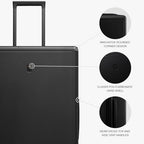 Checked Luggage 28 Inch (Black / Checked-Large 28 Inch)