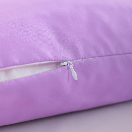 Toddler Pillows with Pillowcases Set (Light Purple (Microfiber) / 13x18 Inch (Pack of 2))