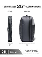 Black Voyage Reusable Vacuum Compression Travel Bag for Carry (Gray (2-Pack) / Medium)