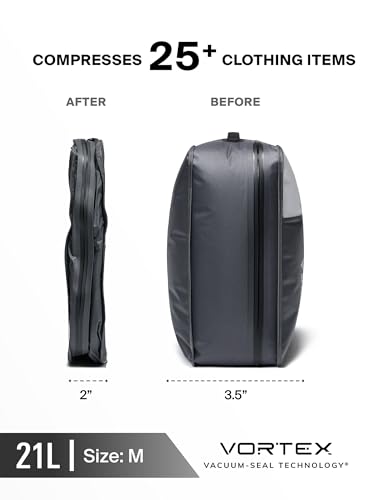 Black Voyage Reusable Vacuum Compression Travel Bag for Carry (Gray (1-Pack+P) / Medium)