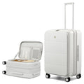 Expandable Medium Checked Luggage (Smoke White / 24 Inch EXT)