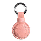Genuine Leather Airtag Holder Suitable for Apple Airtag Keychain Leather ([1 Pack] Pink V1.0)