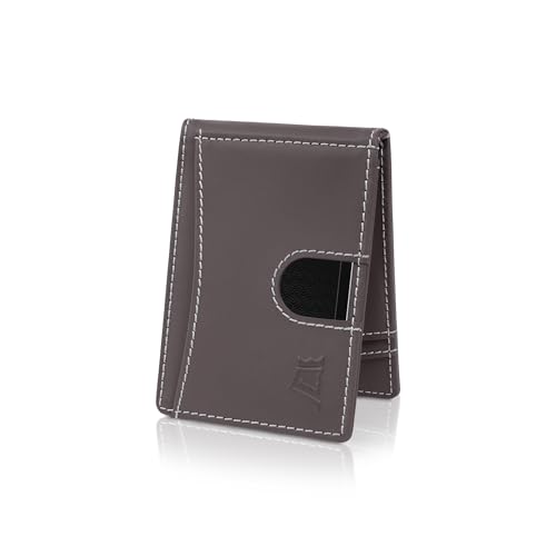 Money Clip Slim Minimalist Wallet for Men (Slate)