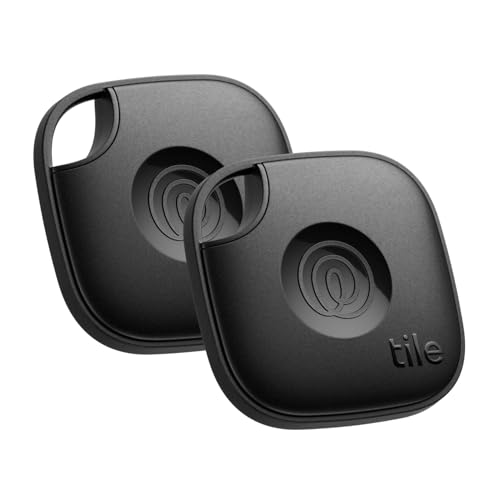 Tile Bluetooth Tracker (Black, 2 Pack / 2-Pack)