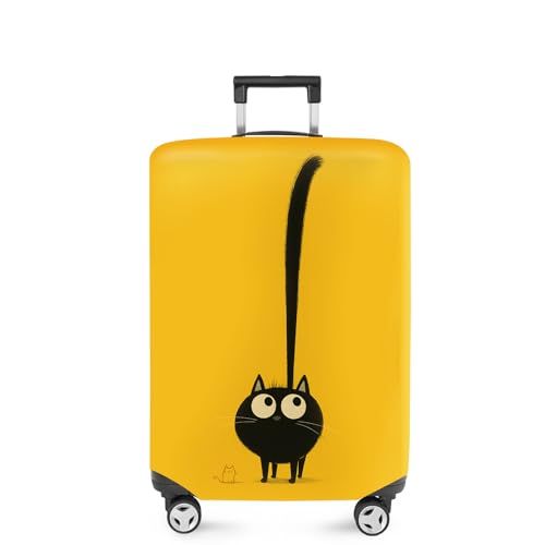 Cute Black Cat Luggage Cover (#40 / S(fits 20-22inch suitcase))