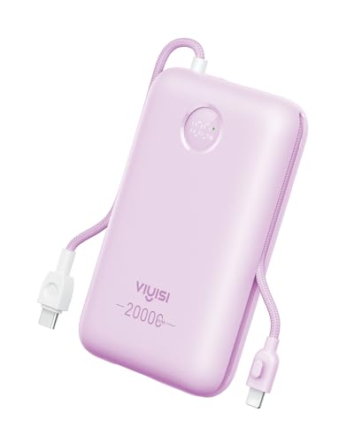 Portable Charger 20000mAh 30W with Built (Purple)
