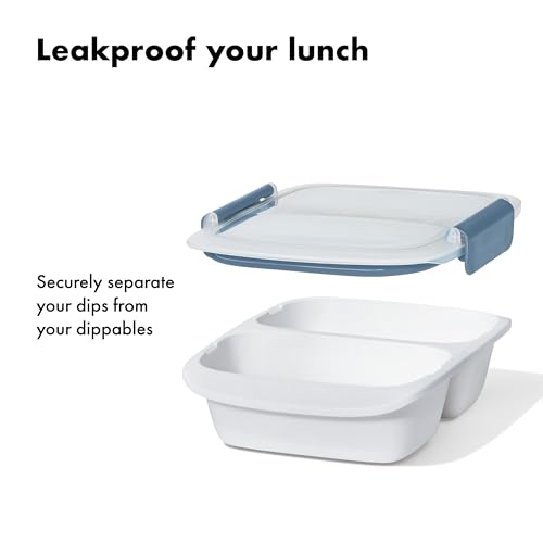 Good Grips Prep & Go 2 Cup Divided Food Storage Container (2 Cup Divided / Ocean Blue)