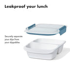 Good Grips Prep & Go 2 Cup Divided Food Storage Container (2 Cup Divided / Ocean Blue)