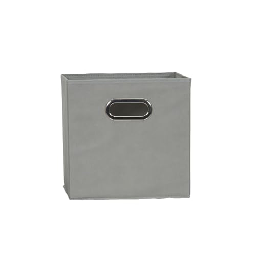Fabric Storage Bins in Strong Poly‑Woven Fabric (Gray / 11" L x 11" W x 11" H)