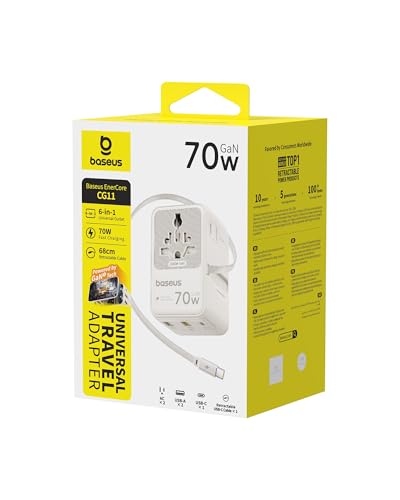 70W Universal Travel Adapter (70W / White)