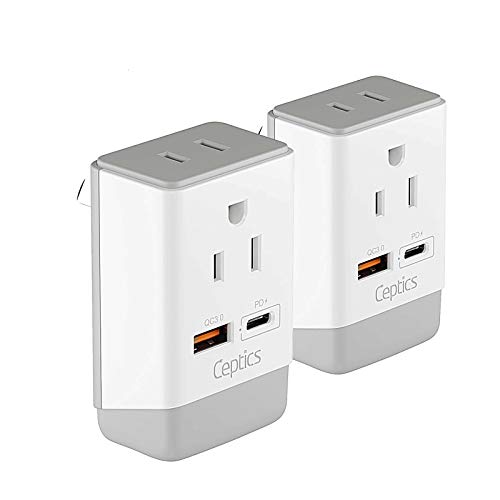 Australia China New Zealand Power Plug Adapter 2 Pack (Off White)