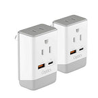 Australia China New Zealand Power Plug Adapter 2 Pack (Off White)