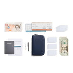 Travel Folio Leather Passport Wallet (Navy)