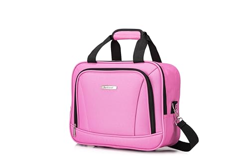 Melbourne Hardside 2 Piece Expandable Spinner Wheel Luggage Set (Pink / 2 Piece (20"/14" Tote))