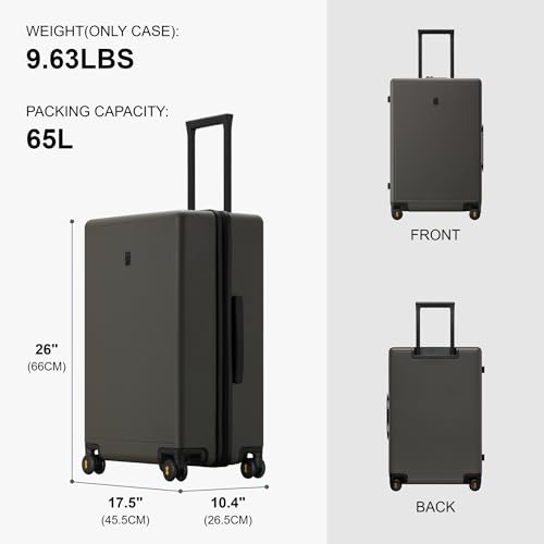 Checked Luggage (Olive Green / 24 Inch)