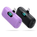 2 Pack]Portable Charger Power Bank for iPhone 17 (Black+Purple)