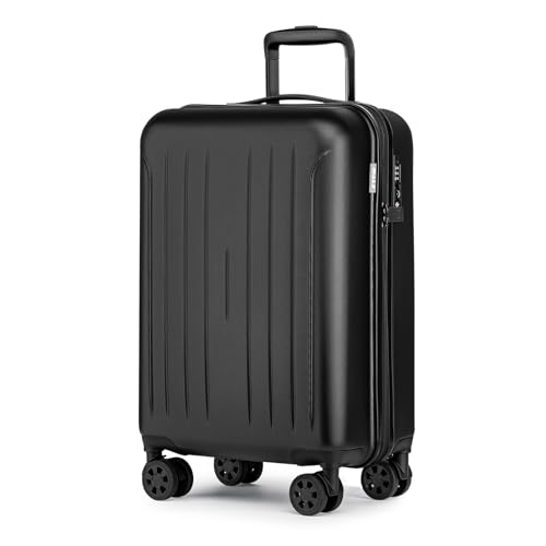 Carry on luggage 22x14x9 Airline Approved Hardshell Suitcase (Black / 20" Carry On)
