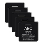 5Pack) Custom Personalized Luggage Tags-Customized Unique tag for Suitcase Backpack Travel,Bags (Black-A) (Black-a)