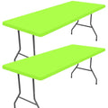 2 Pack Rectangle Spandex Fitted Table Cloth (Lime Green / 72" x 30" (Rectangular))