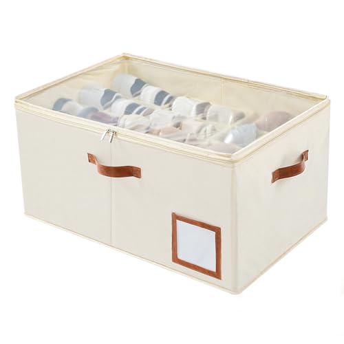 1 Pack Shoe Organizer for Closet (Beige)