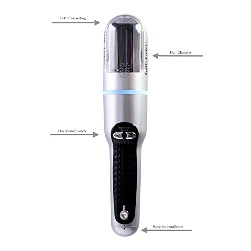 Mini Cordless Split End Hair Trimmer for Dry (Blue / AAA Battery-Powered)