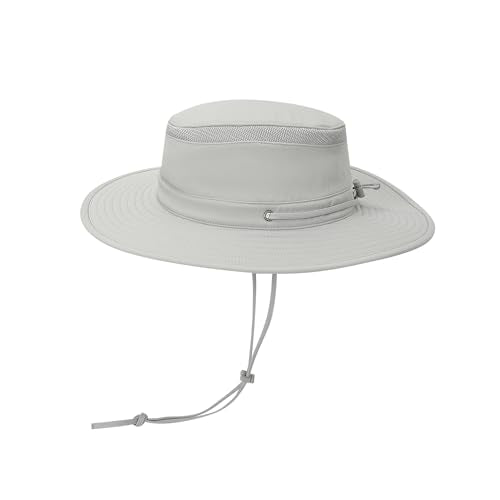 Cimarron Safari Sun Hat with Wide Brim for Outdoor Fishing Hiking (Large / Light Grey)