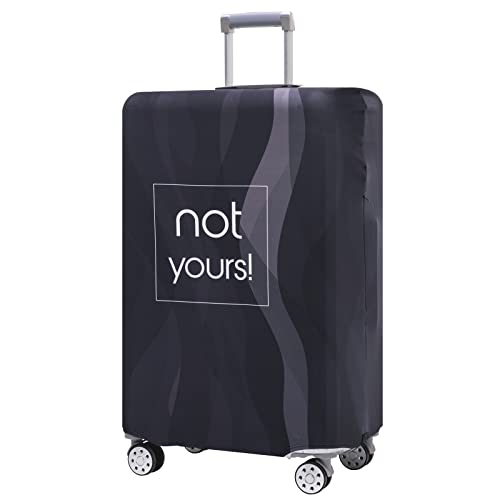 Travelkin Luggage Covers For Suitcase Tsa Approved Suitcase Cover Protector (Black Stripe / XL)