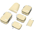 Compression Packing Cubes for Travel (Vanilla Cream / 6PCS)