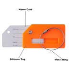 8 Pack Initial Luggage Tags for Suitcases Airplane Travel Essentials (Colorful / Letter J)