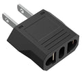 European to US Plug Adapter (1 Pack | Black)