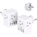 2 Pack Germany France Travel Plug Adapter