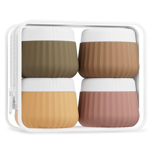 Travel Containers for Toiletries 4 Pack (1 oz / Apricot)