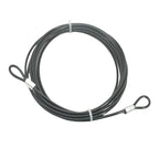 8FT 4mm Stainless Steel Security Cable Lock (Black / 4mm-8ft(1pcs))