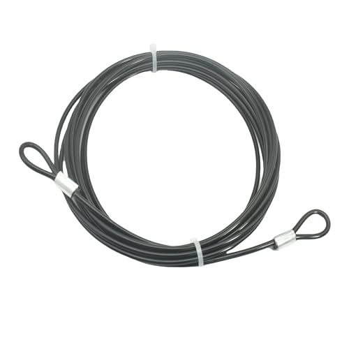 8FT 4mm Stainless Steel Security Cable Lock (Black / 4mm-8ft(1pcs))