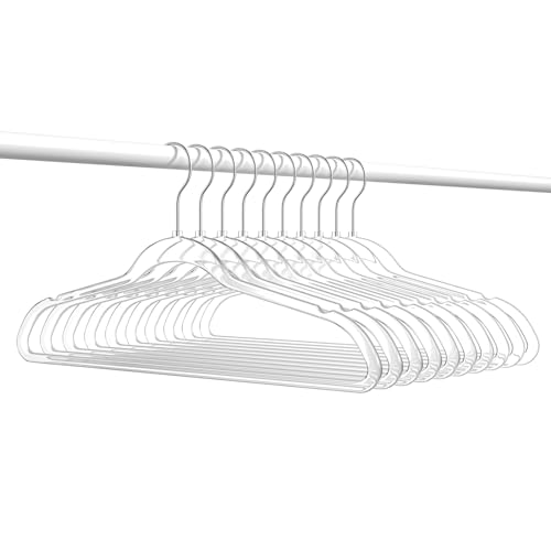 Premium Clear Invisible Acrylic Hangers (Clear/Silver / 60-Pack)