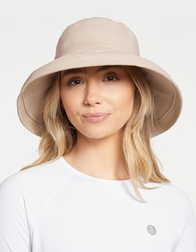 Women's Holiday Sun Hat UPF 50+ (Large-X-Large / Natural/Beige)