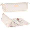 Hair Tools Travel Bag and Heat Resistant Mat 17" Checkered (Checkered Peach)