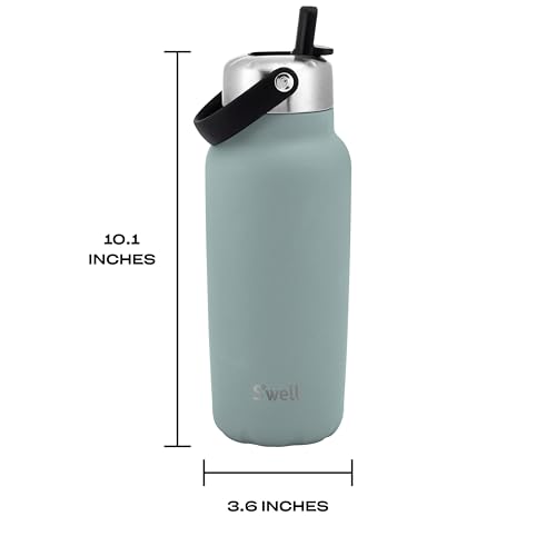 Recycled Stainless Steel Explorer with Flip Straw Lid (Eucalyptus / 32 Ounces)