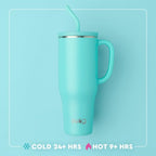 40oz Insulated Mega Mug with Handle & Straw (Virginia / 40 Ounces)