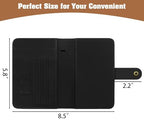 Genuine Leather Handmade Passport Holder For Travel (JC402-Black)