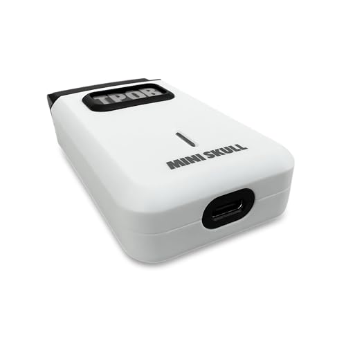 Mini Skull Single Shaver Compact Design that can fit in Your Pocket with a Turbo Charged Motor (White)