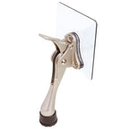 1 Stopper 4 in Satin Nickel No Drill Adhesive Door Stopper for Dorm (Satin Nickel / 4 INCH X 1 PACK)