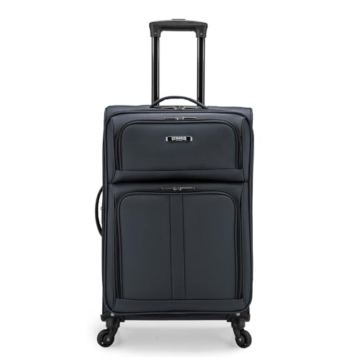 Anzio Softside Expandable Spinner Luggage (Dark Grey / 26-Inch Medium)