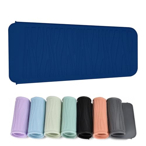 Silicone Heat Resistant Travel Mat Pouch for Hair Styling Tools (1 Pack / Navyblue)
